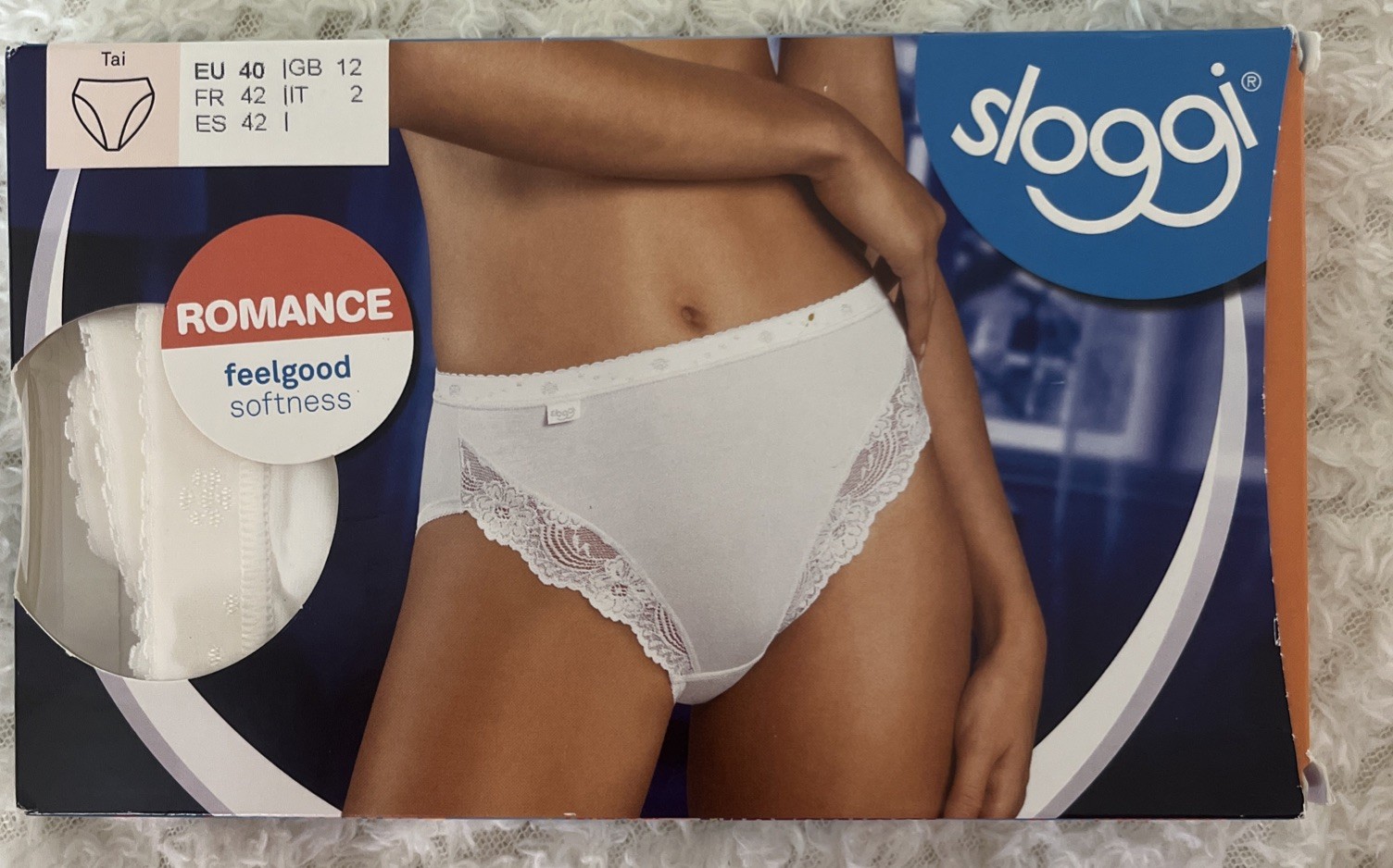 Sloggi Romance Brief Comfortable Mid Rise Elegant Lacy Knickers UK 12 NEW in box