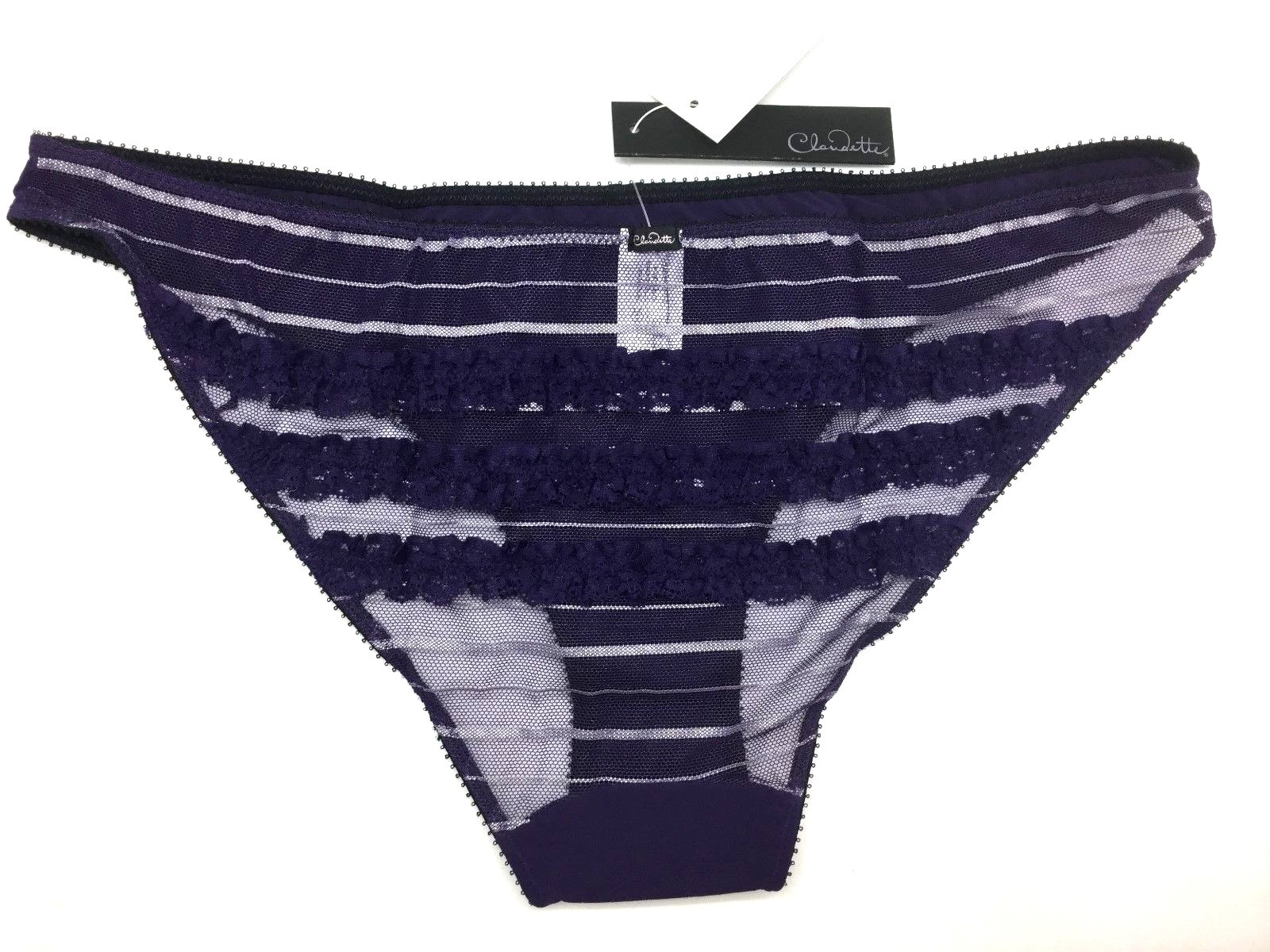 Love Claudette Sophia Ruffled Back Bikini Panty Lingerie Underwear Panties Grape