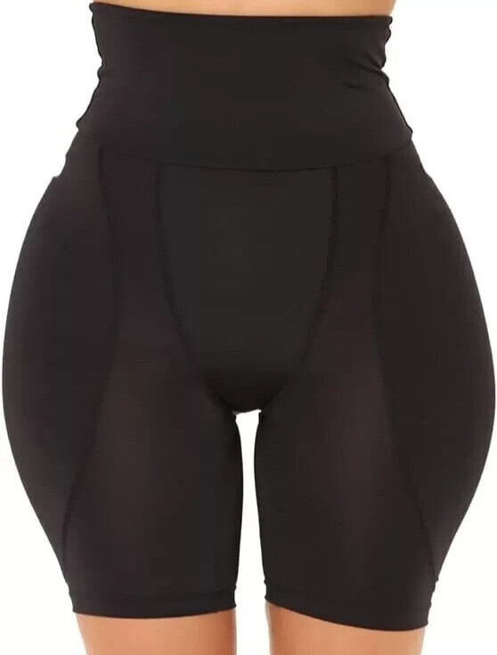 Curve Necessities Hip Enhancer XS High Waist Padded Tummy Control Panties Black