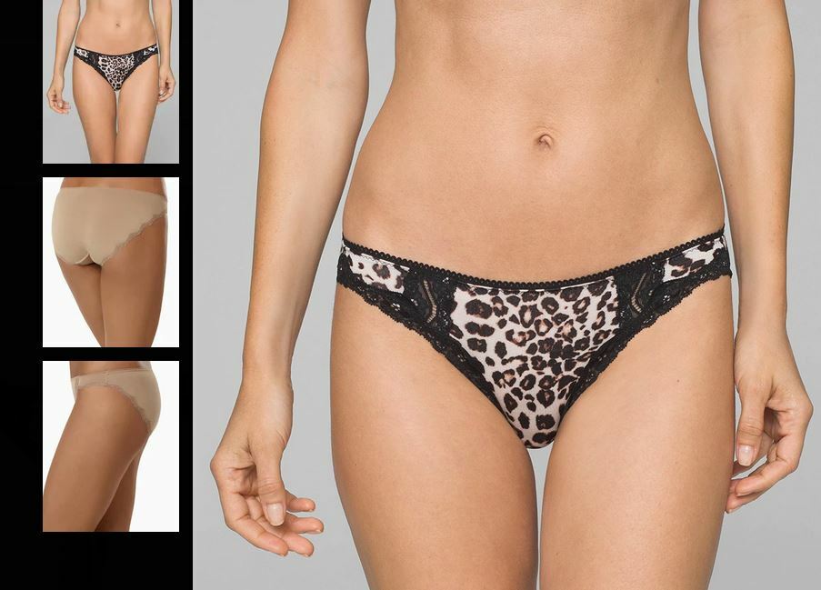 Soma Embraceable L XL Lace Bikini Simple Fan Black