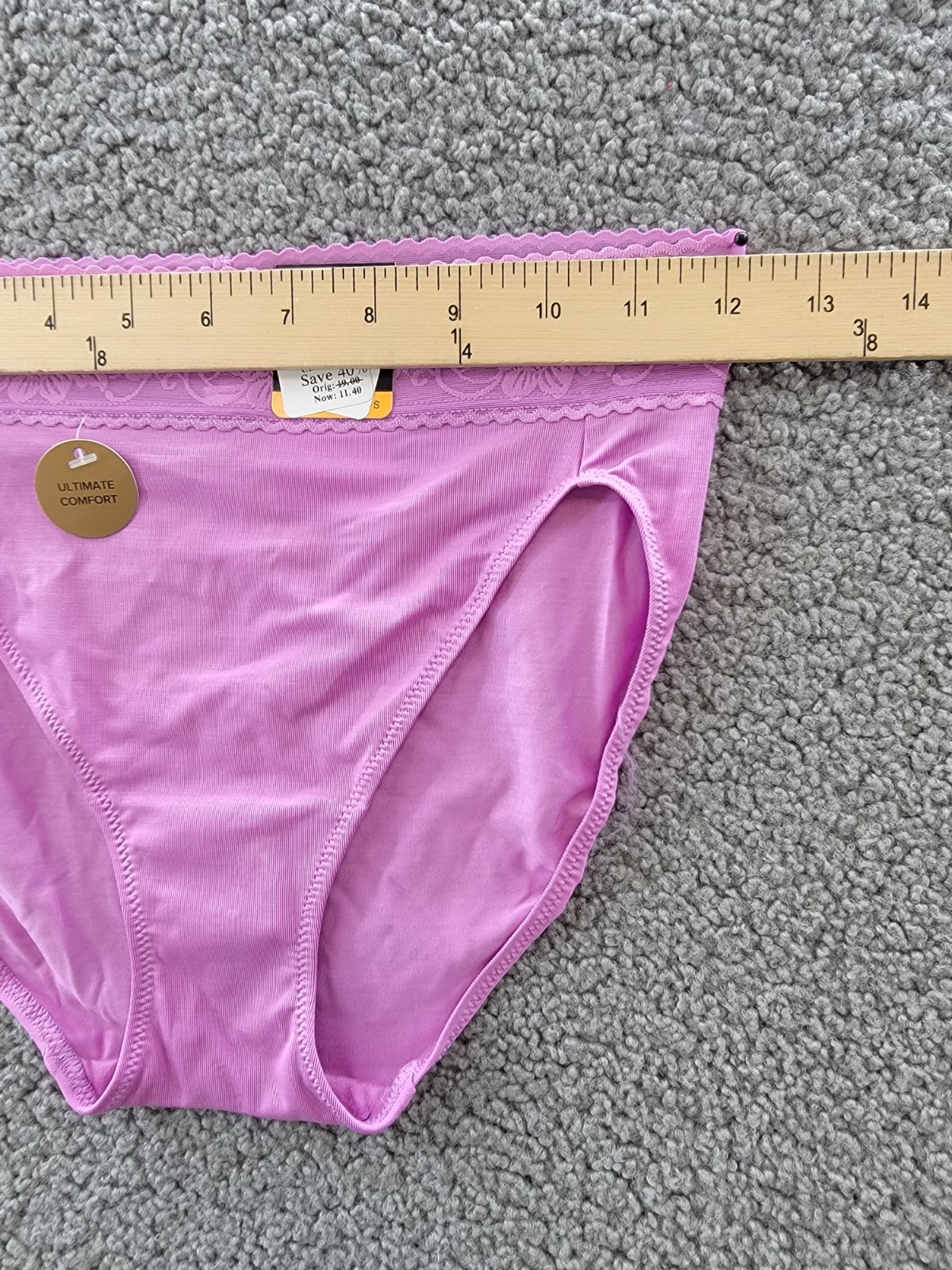 Wacoal Comfort Touch High Cut Panty Women’s 5-S First Bloom Elastic Waist PullOn