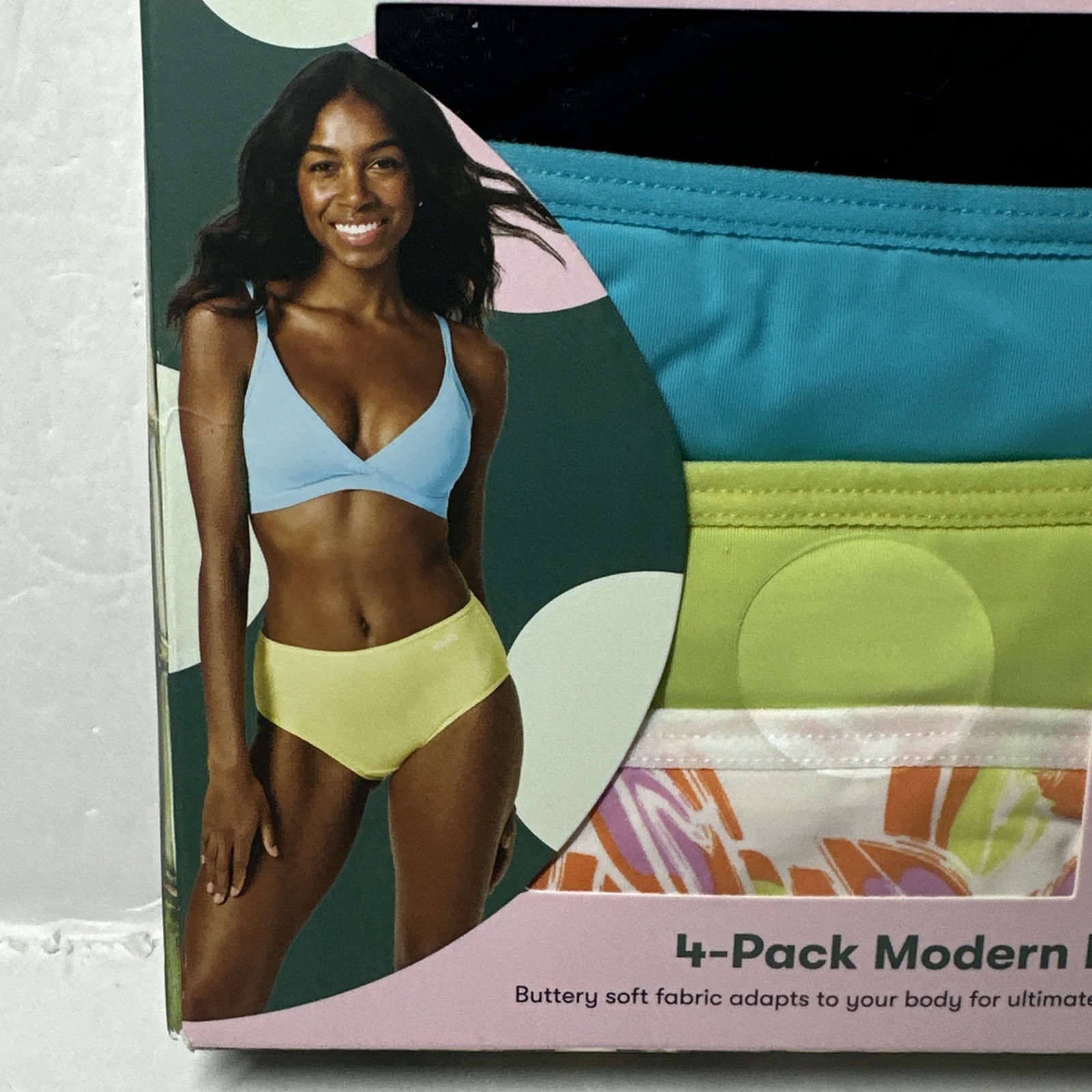 Kindly Yours So Comfy Brief Underwear 4-Pack 3XL (22)Floral,Green,Blue,Black