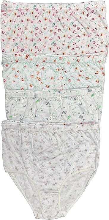 NEW WOMENS LADIES FULL PASTEL BRIEFS 100% COTTON SOFT COMFORT PLUS SIZE MULTI