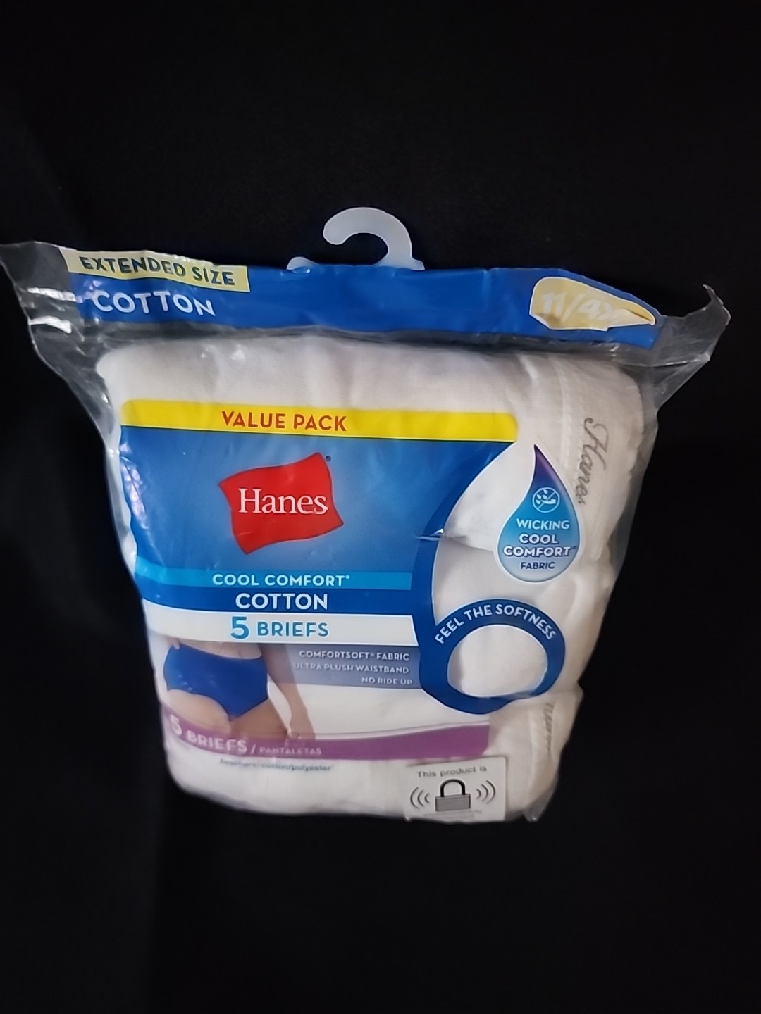 NWT Hanes Cool Comfort Cotton Briefs White Women’s Size 11 4XL 5 Pack