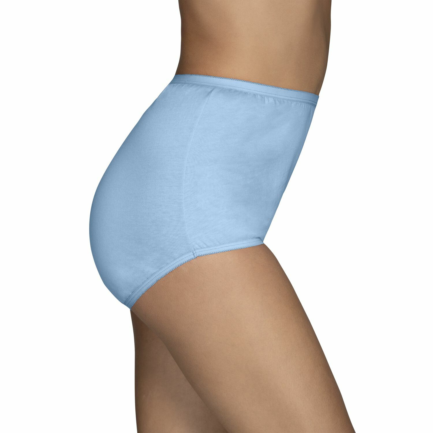 Vanity Fair 100% Cotton Full-Cut Sachet Blue Brief Size 6/Medium