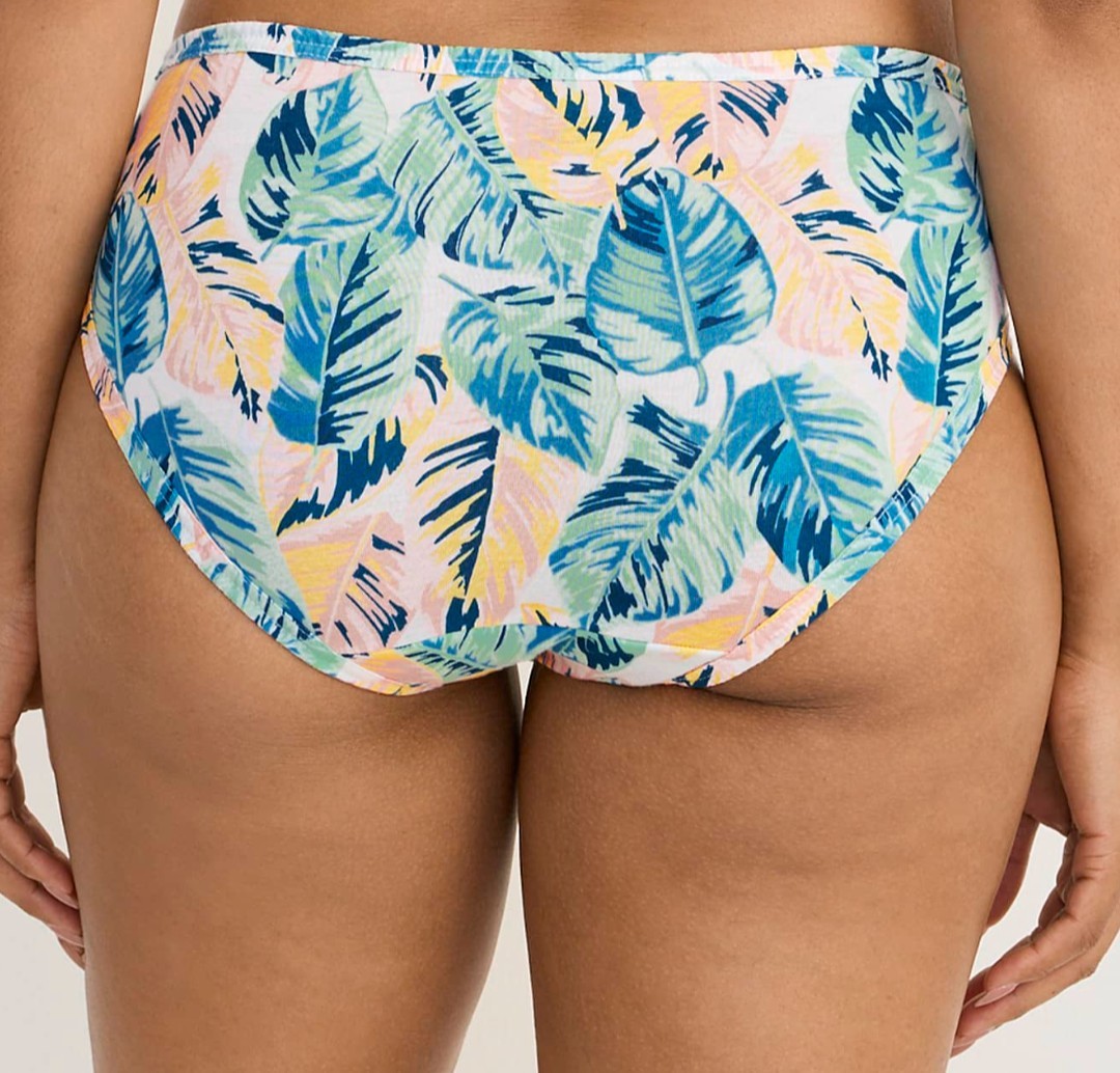 New Womens 9/XXL Jockey 3-Pack Bikini Cotton Underwear 2 Solid, 1 Tropical Print