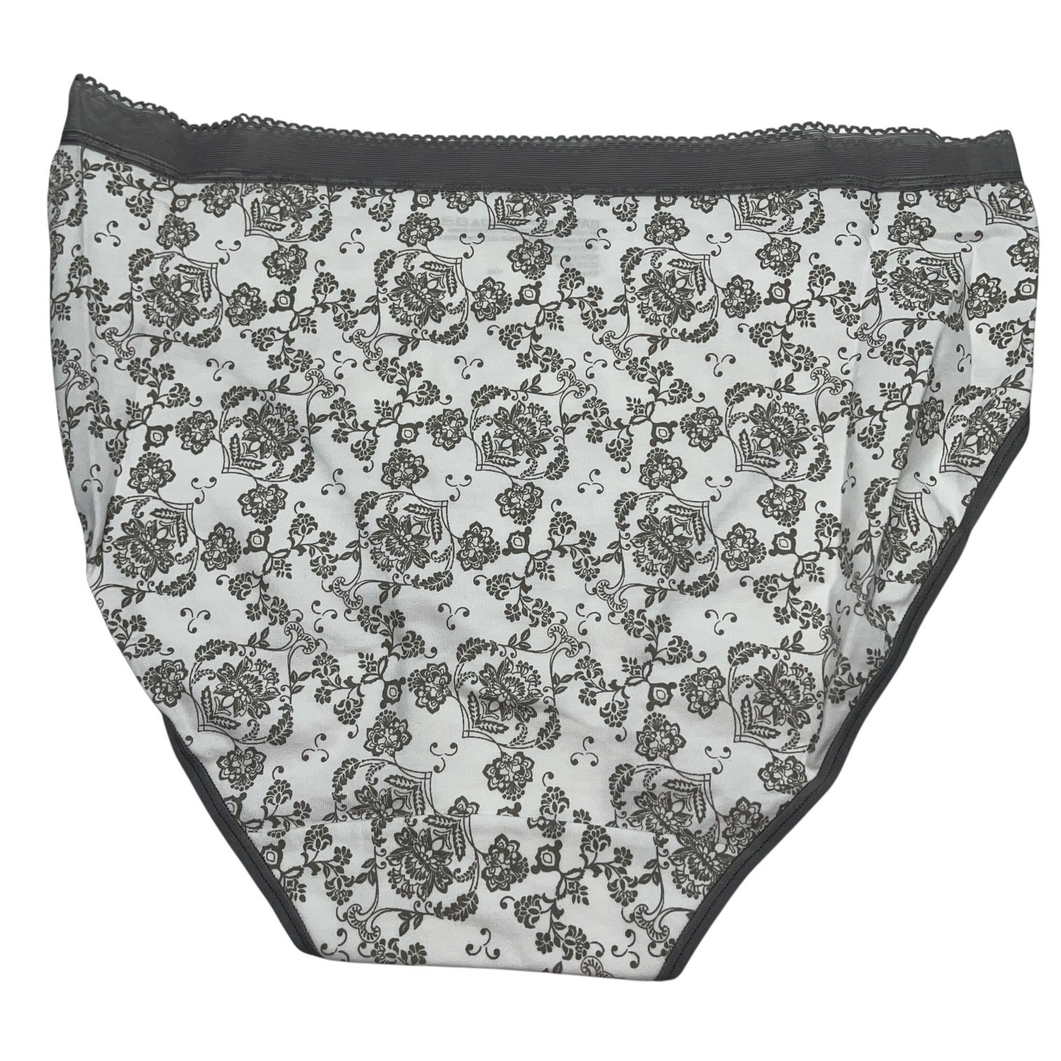 Bali Brief Panties 5 Pair Cotton Stretch Underwear Gray Red Mesh Band DRCL61