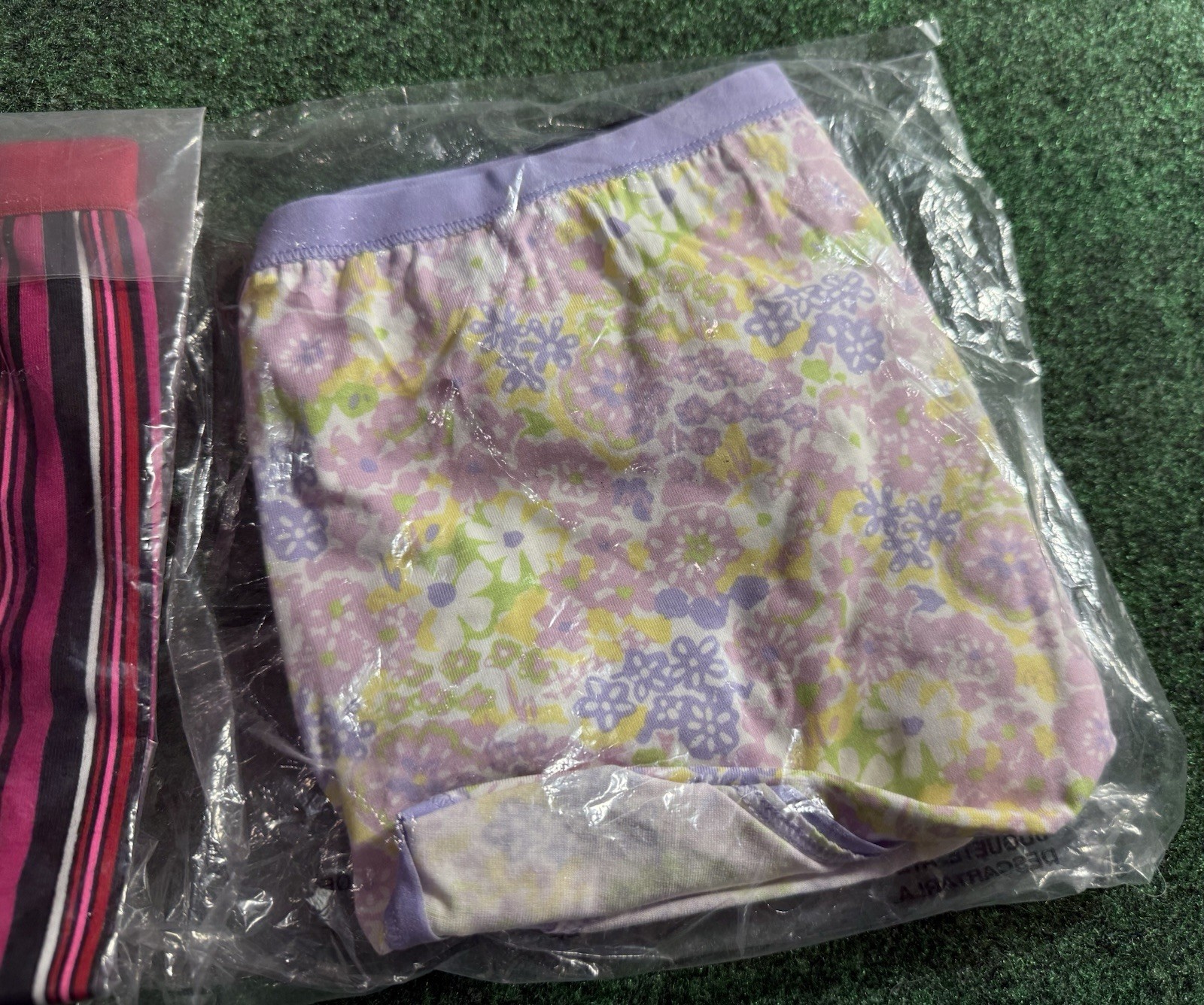 Lot Of 2 Vintage Size 12 Serenada High Cut/Full Brief Panty Floral Striped