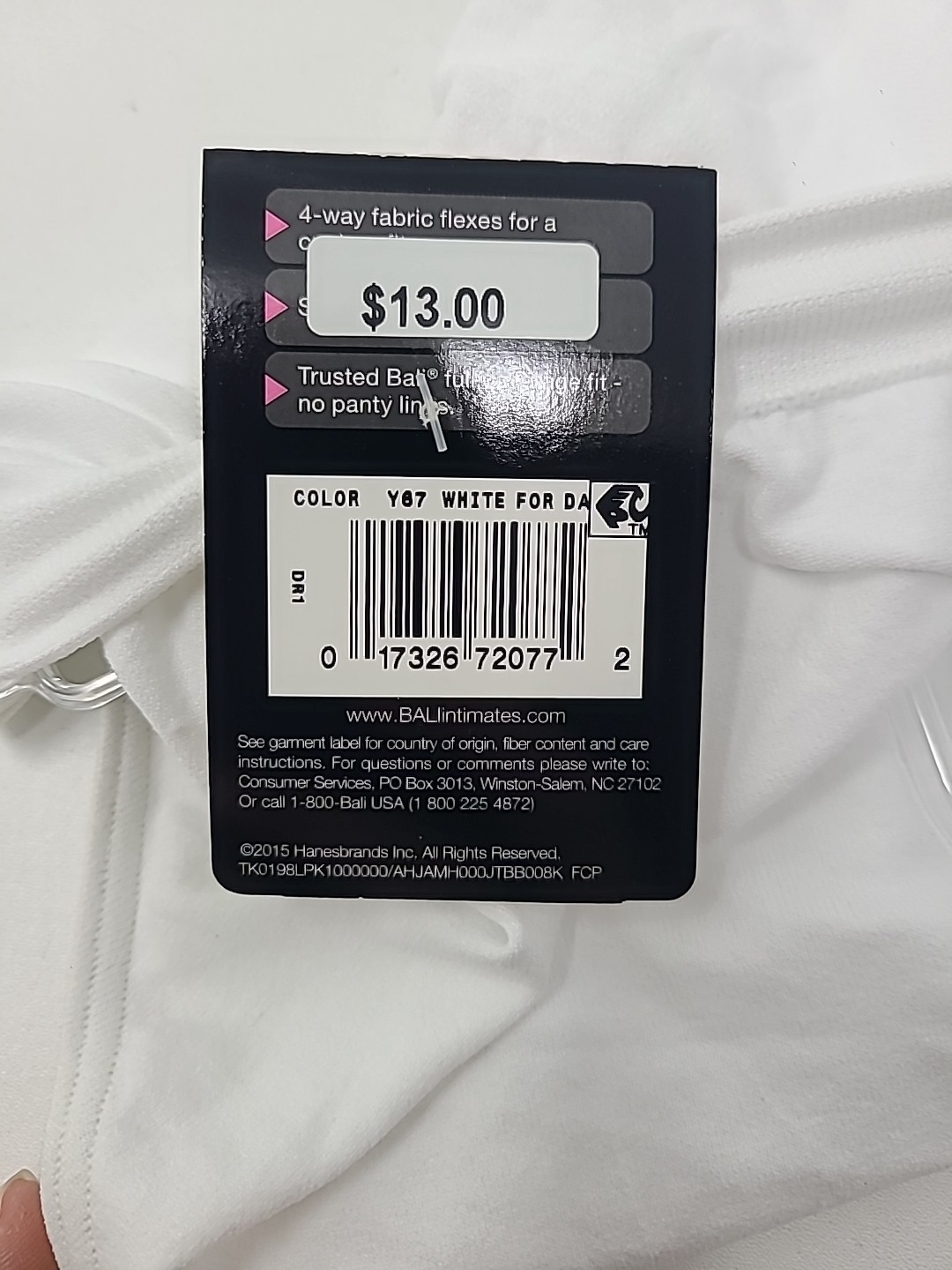 Bali 3 Pairs Hipster Comfort Revolution Seamless Panties 10/11 White 2990 NWT