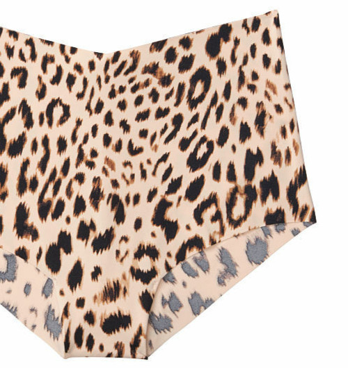 XL Brown Tan Leopard NO SHOW Edge Victorias Secret High Waist Midi Brief Pantie