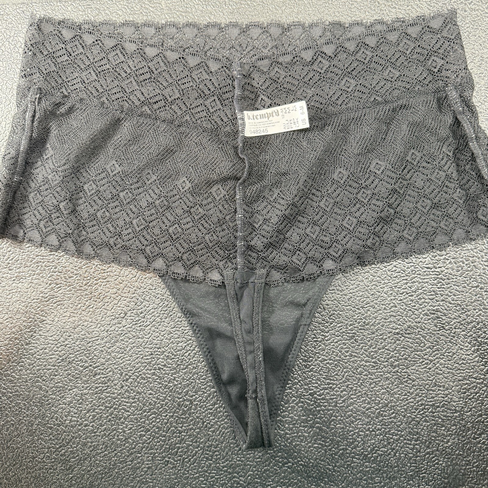 NEW B.Tempt’d Net Perfection Tanga Thong Womens M 6 Hi-Waist Lace Mesh Sexy