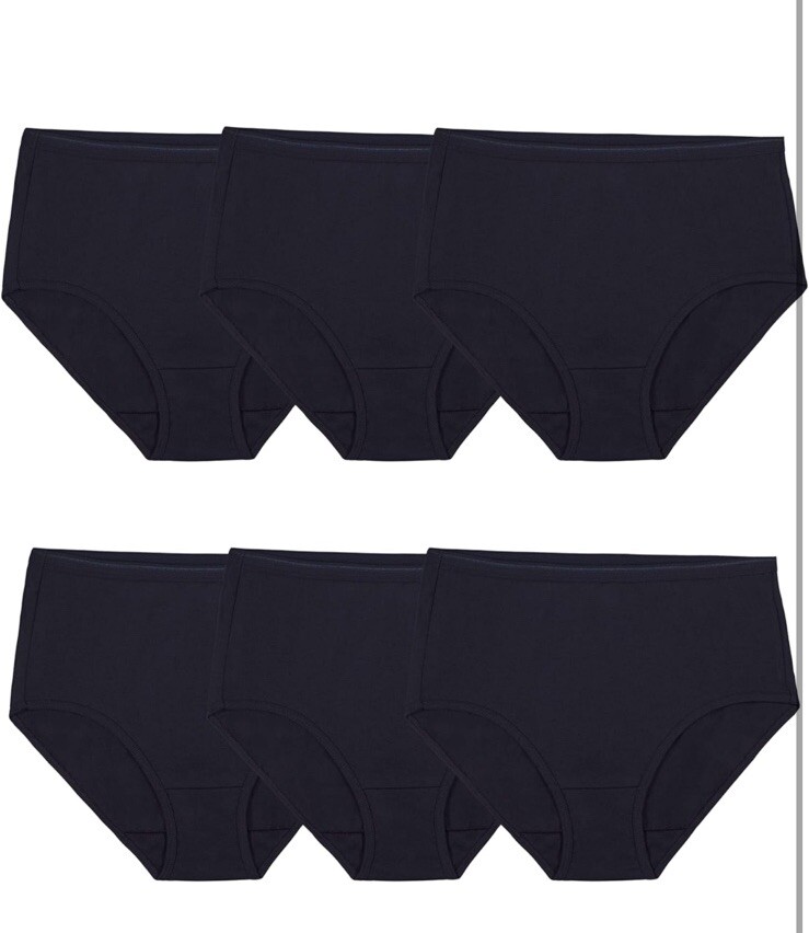 Fruit of the Loom Women’s Eversoft Cotton Brief Underwear Size 6 Pack Of 2
