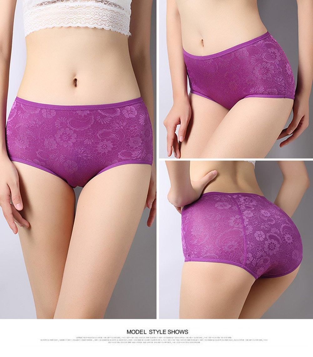 YOYI FASHION Women Menstrual Period Briefs Jacquard Easy Clean Panties US Siz…