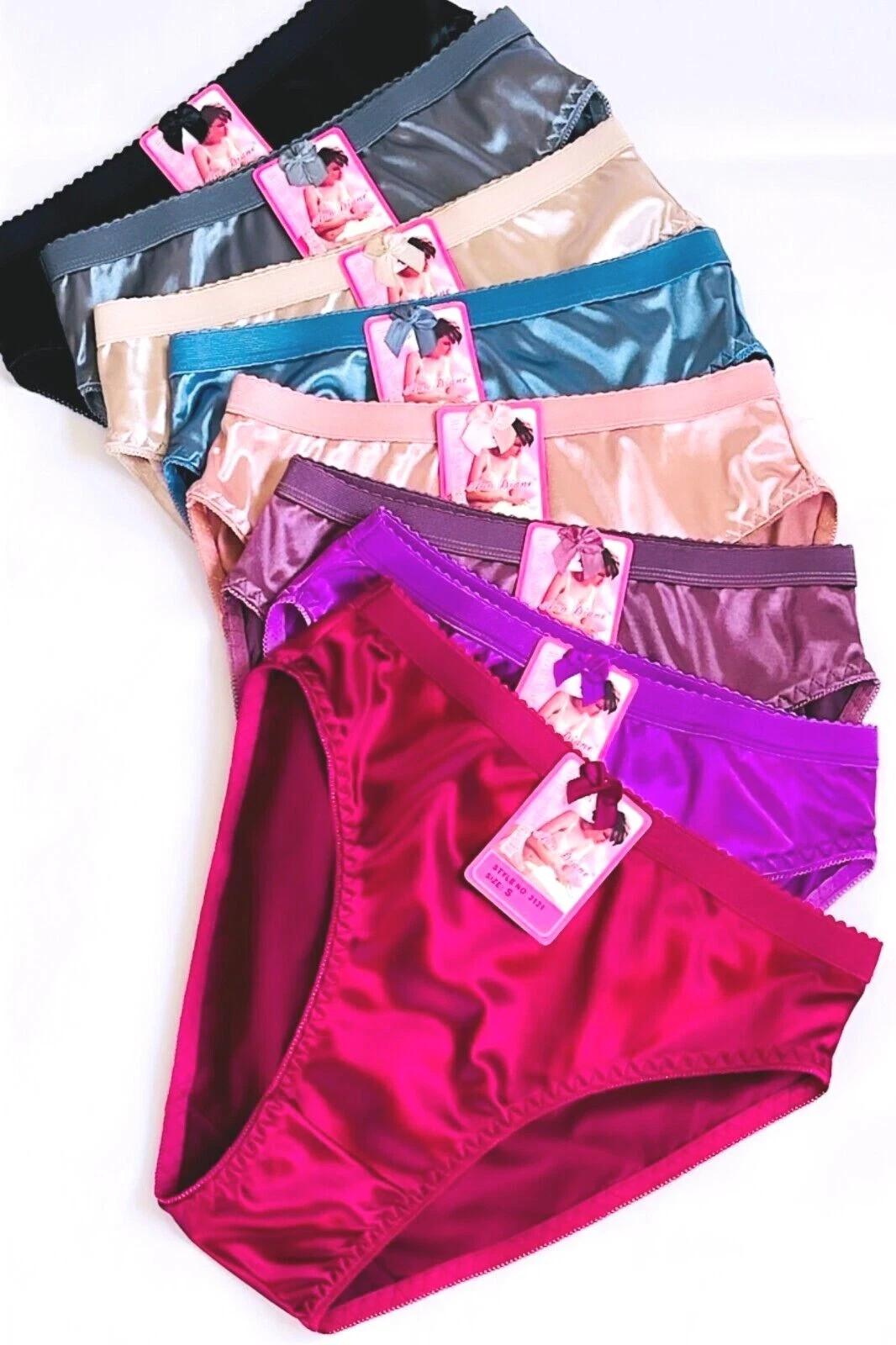 Women’s Briefs 3/6/12 Bikini High cut Panties Undies Satin Silky Cool Lot 3121