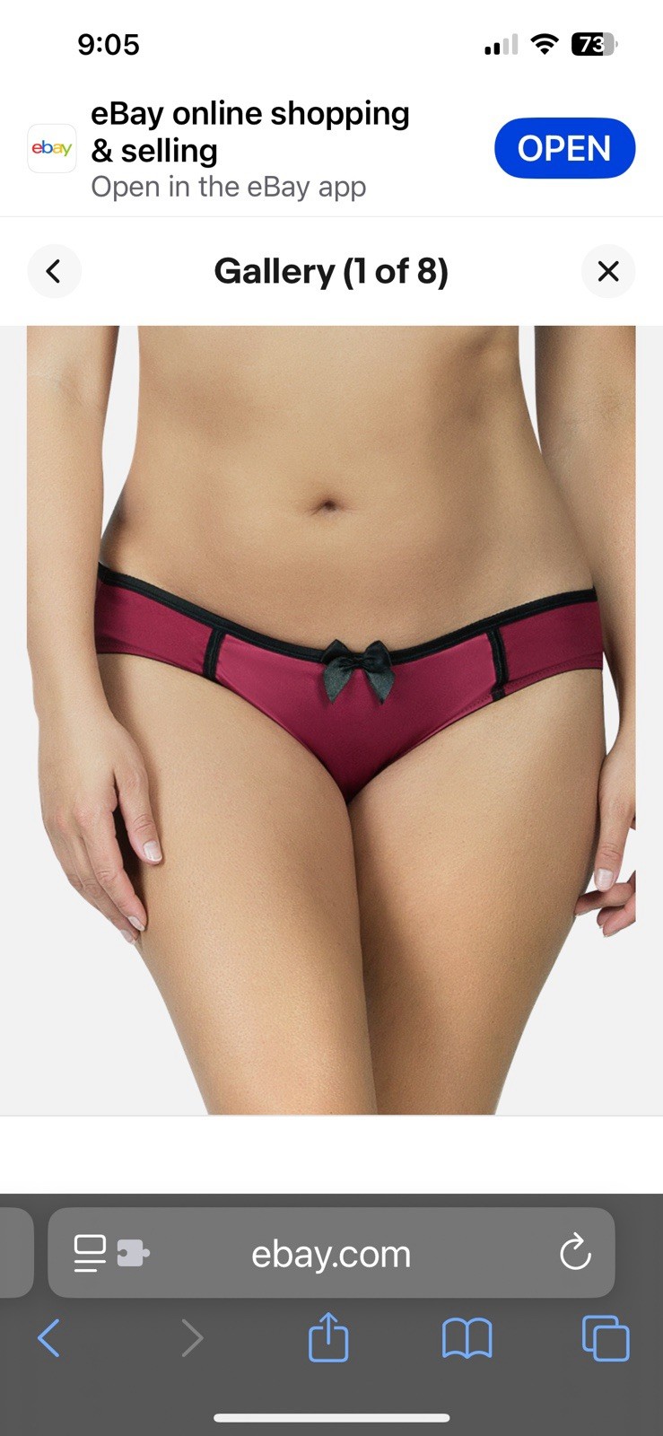Parfait Affinitas Red/Black Size XS Charlotte Bikini Panty 6905