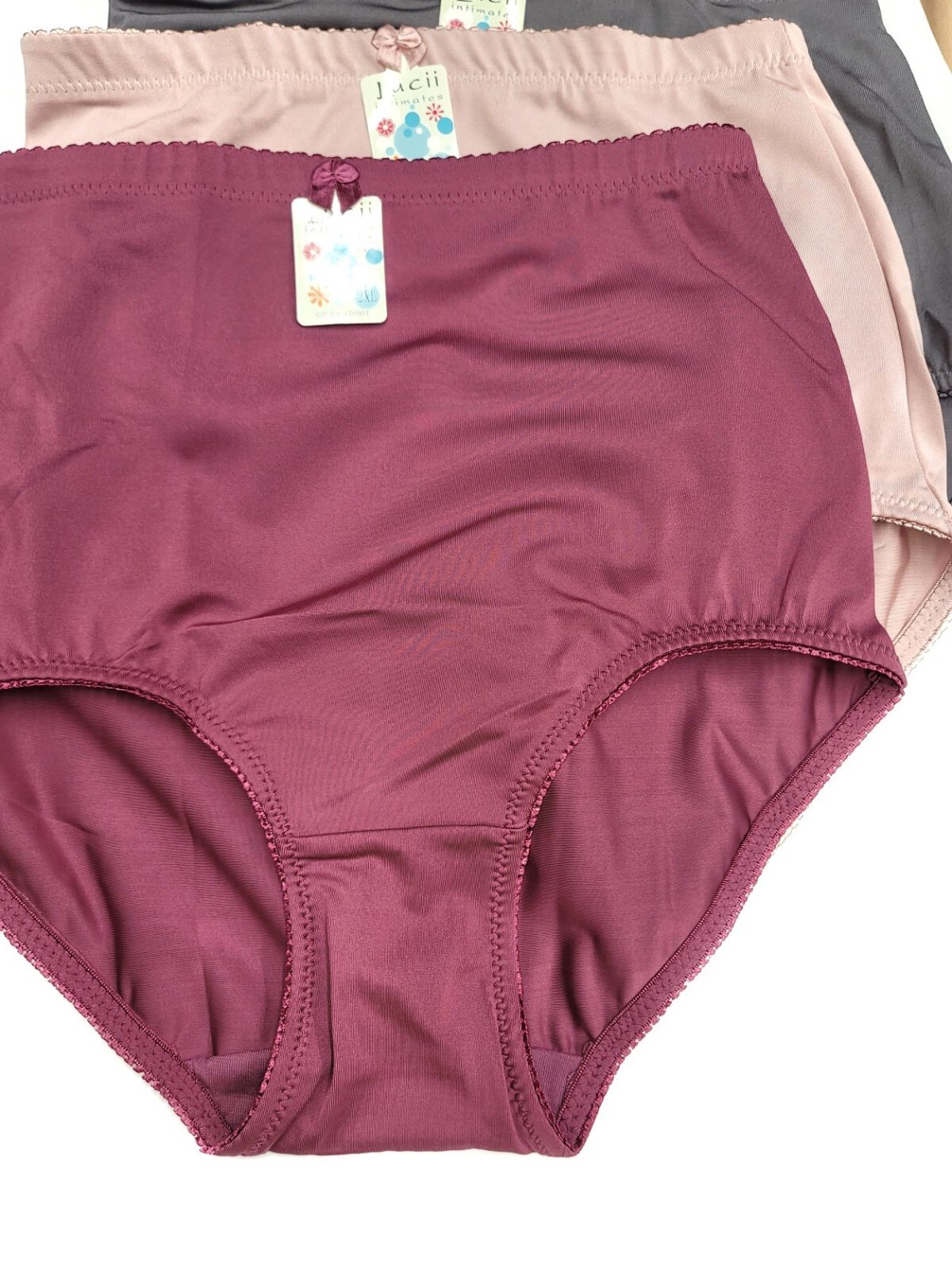 Plus Women Full Coverage High Waist Light Tummy Control Satin Girdle Panty 2X-5X