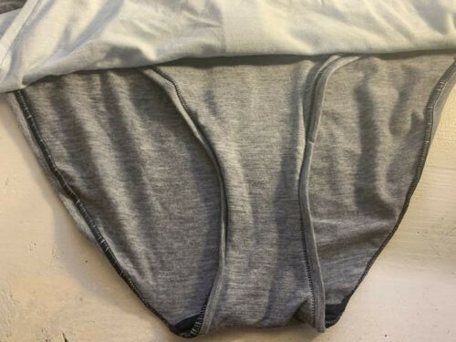 NEW WOMEN’S CALVIN KLEIN 2 PACK SOFT POLYESTER BIKINI GRAY & BABY BLUE MEDIUM