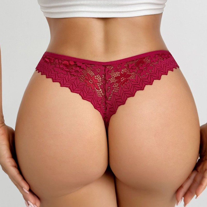 7 Pack Lot Sexy Womens Lace Panties Thongs G string Briefs See Through Underwear