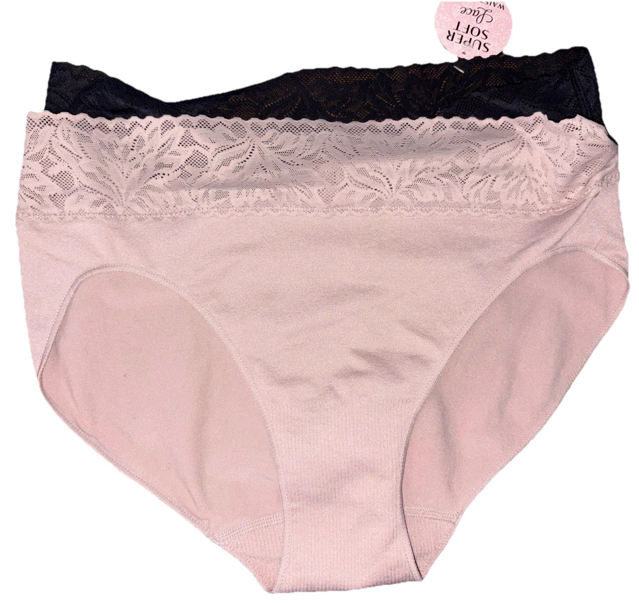 2 Bali Comfort Revolution Black & NudeHi Cut Brief Women’s NWT! M Medium