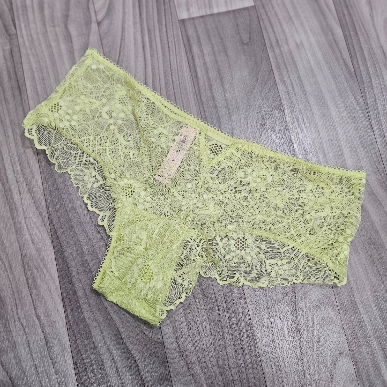 Victoria’s Secret THE LACIE Lace Mesh Cheeky Panty Floral Pattern Size L