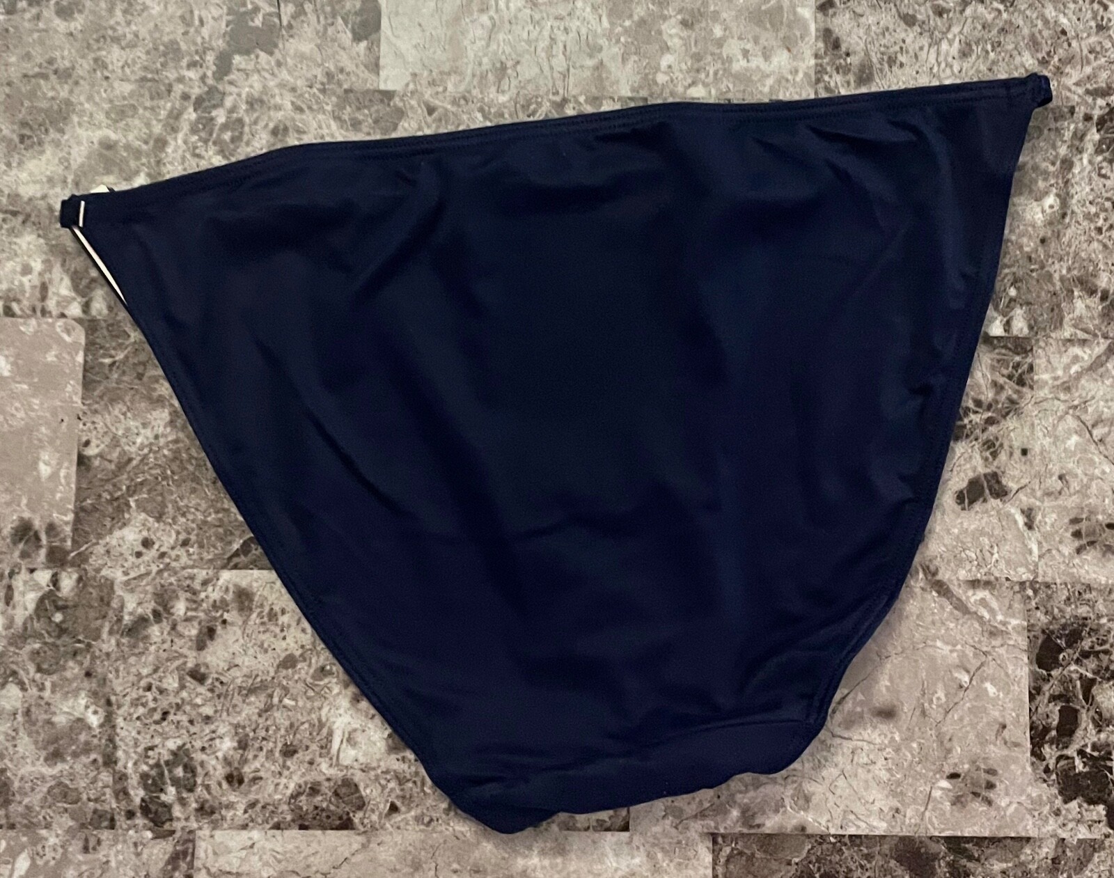 NWT VICTORIA’S SECRET BLUE SMOOTH GOLD ADJUSTABLE STRAP STRING BIKINI PANTIES