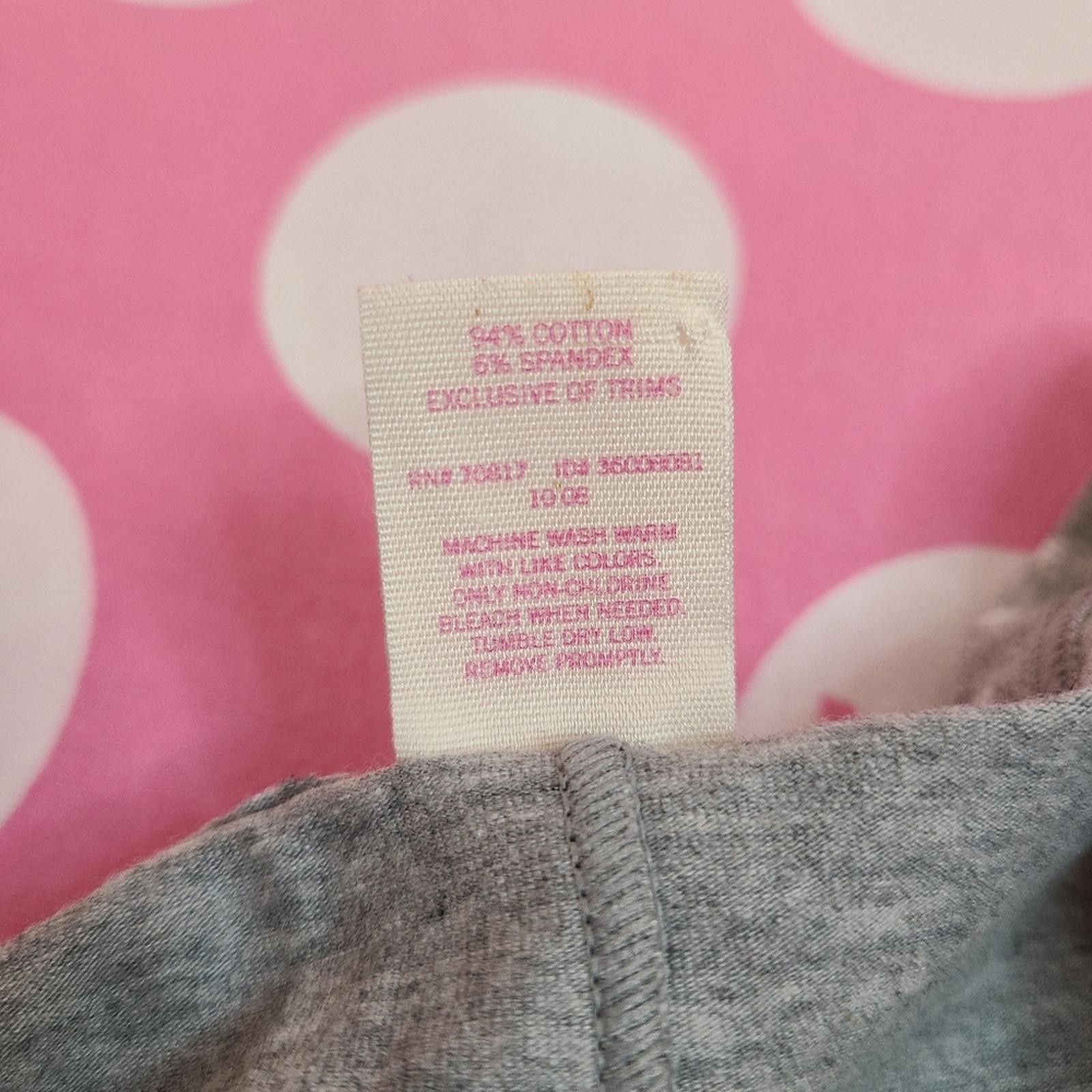 VTG VS PINK Graphic Cotton Extra Low Rise Cheekster Panty Size Sm Gray Hearts