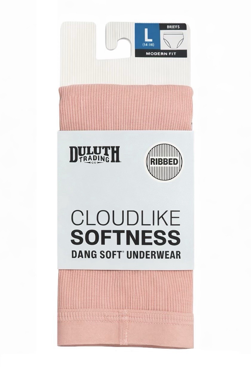 Duluth Women’s Dang Soft Underwear Ribbed Brief / Peach Size Large (14-16) NWT