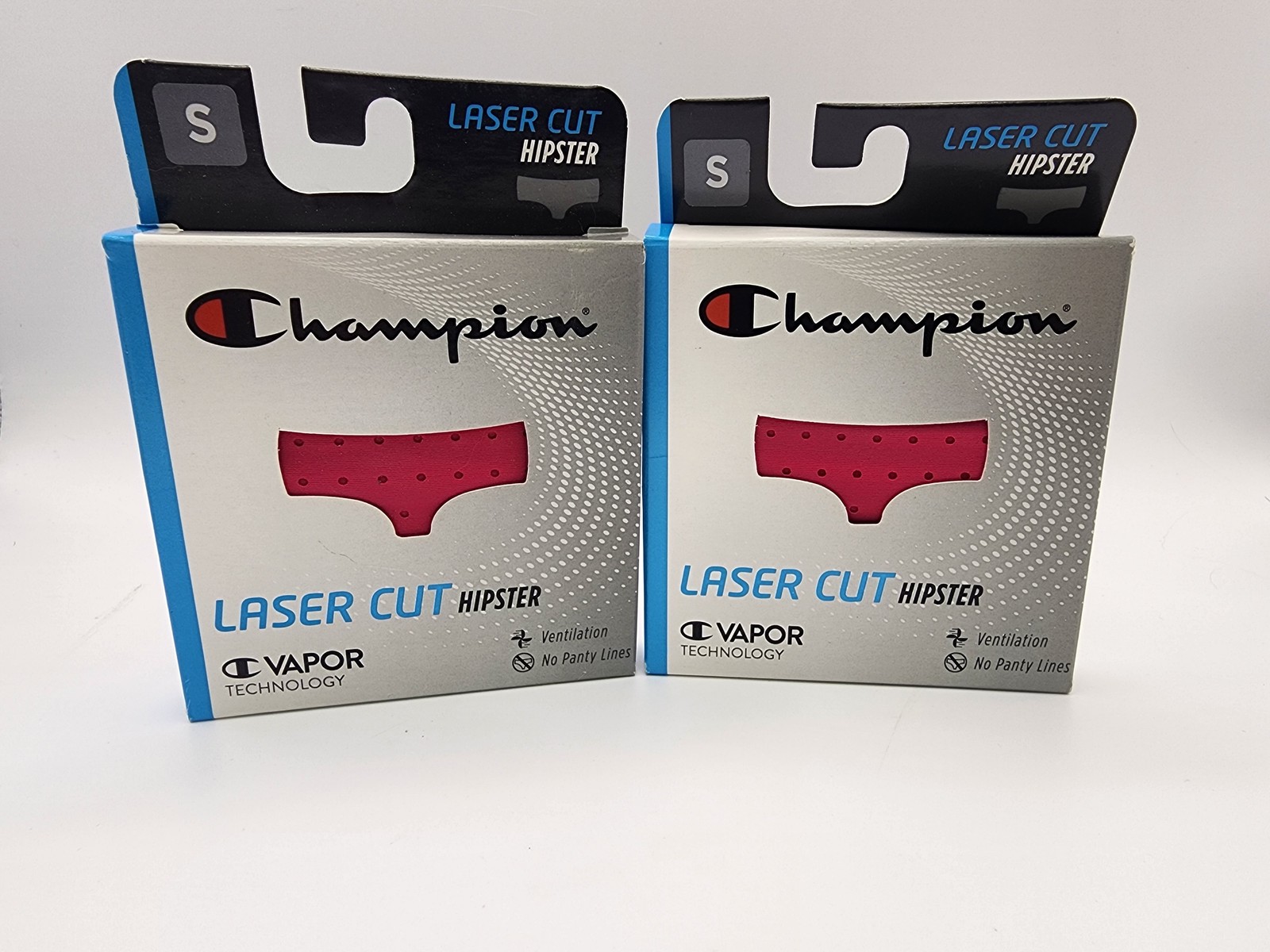 Champion Women’s Laser Cut Hipster Panty – Hot Pink Size S No Panty Lines 2 PACK