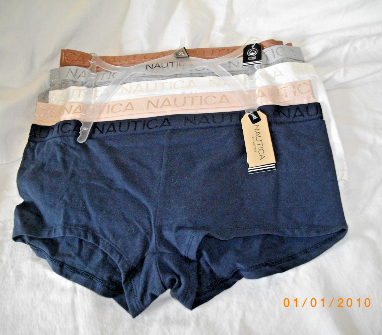 NAUTICA 5 Pack Won’s Multi-Colored Boyfriend Shorts, Panties XL