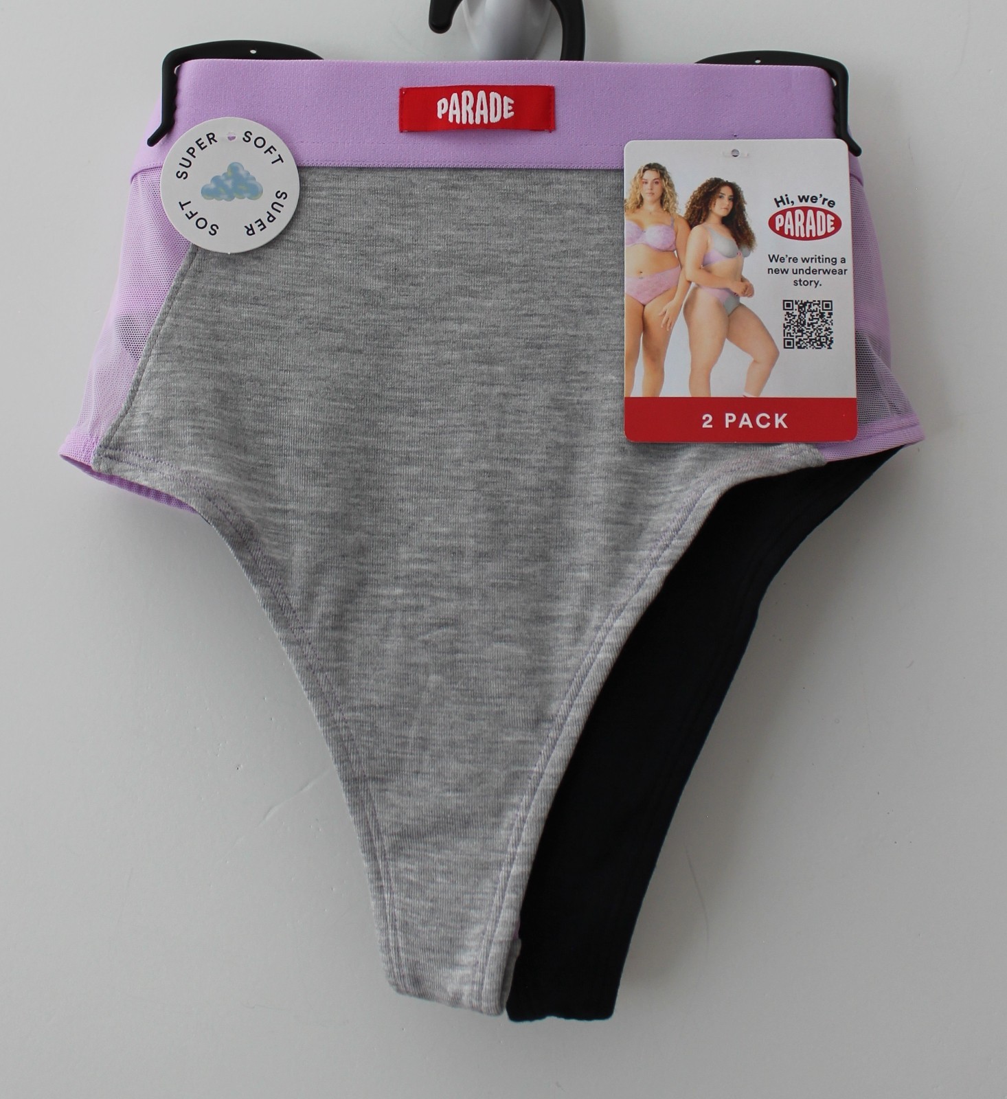 Parade Womens Modal & Mesh Thong Underwear Multicolor Multisize NWT