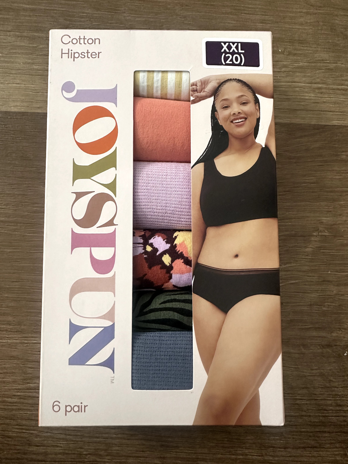 Joyspun Cotton Hipster Tag Free Flat Lace Waistband Soft Fabric XXL 20 6 Pairs