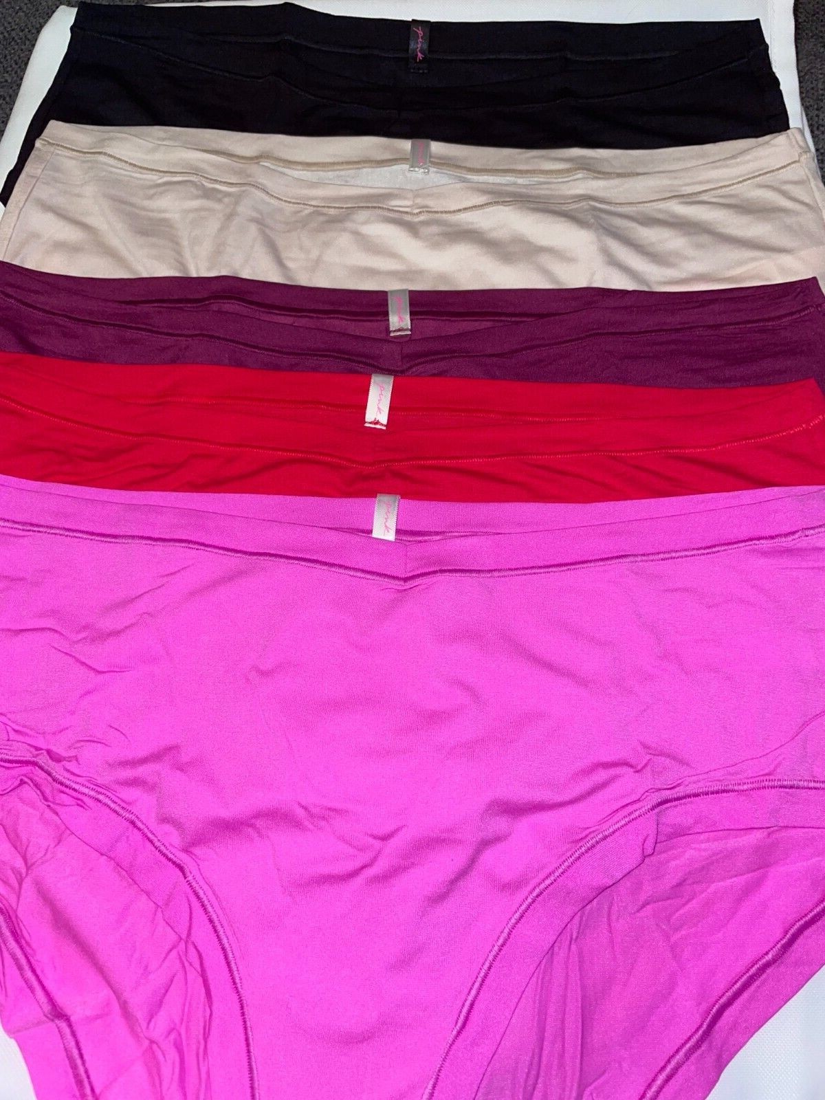Victoria Secret PINK Panty 5 pack Everyday Stretch Hipster lot Seamless No show
