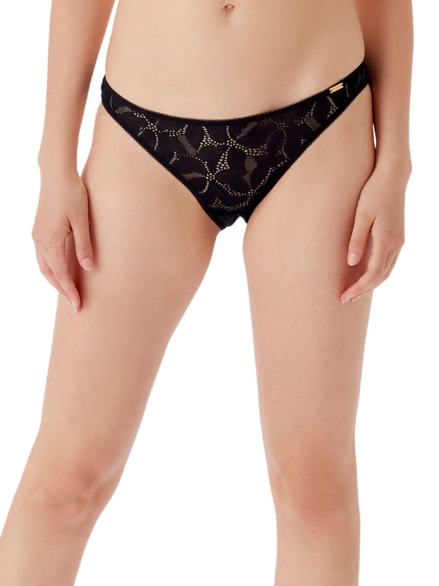 XS (8) Gossard Glossies Lotus Briefs Mid Rise Brief Lace Knickers Lingerie