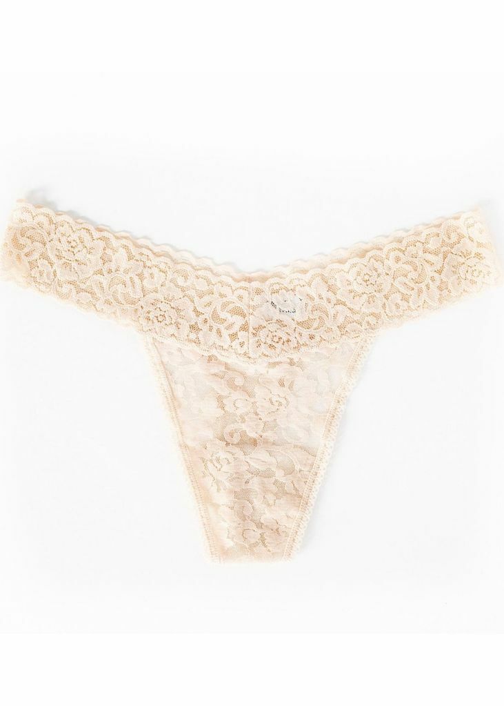 2 PACKAGES PANIC PANTIES MID-RICE IVORY LACE THONG SIZE 1XL-3XL NEW