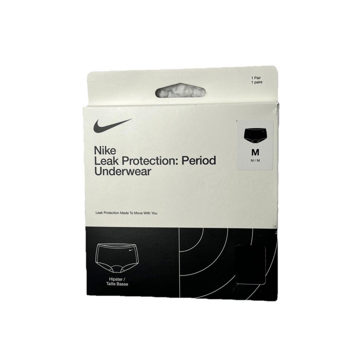 Nike Leak Protection Period Underwear Womens Size Medium Black Hipster 1 Piece