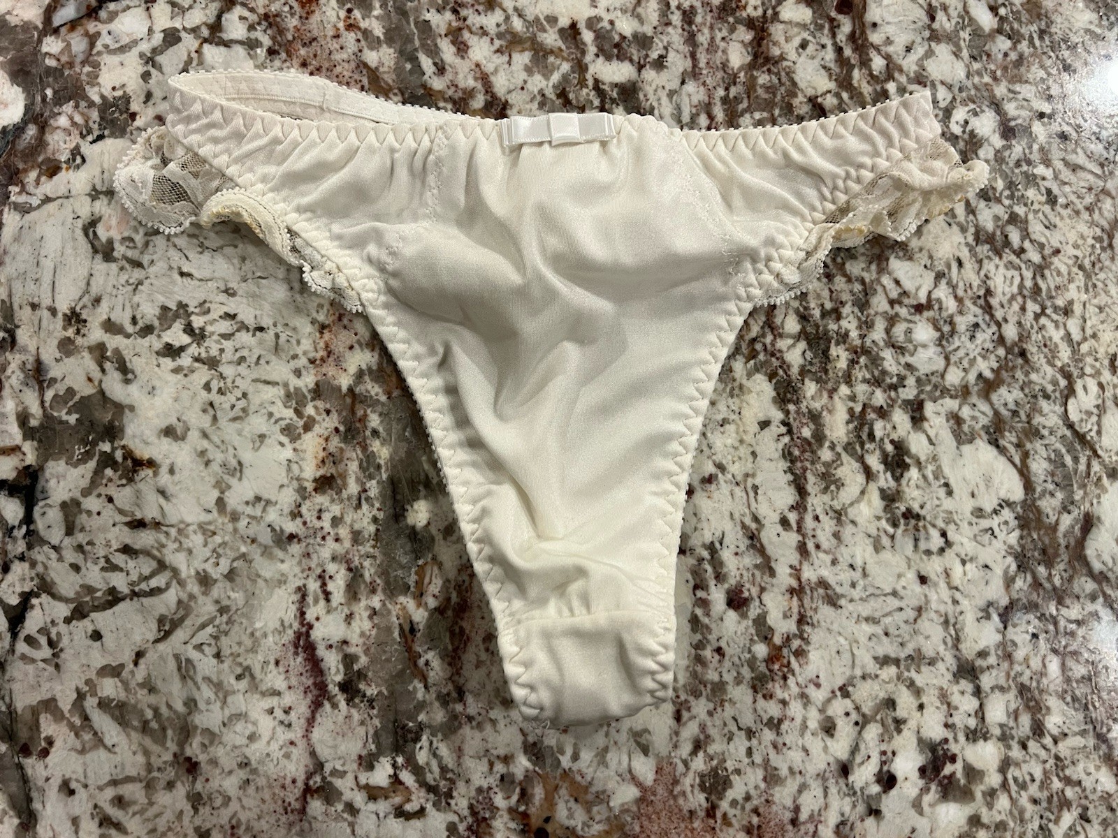 True Vintage Victoria’s Secret Sexy Satin & Lace Light Control Thong Medium