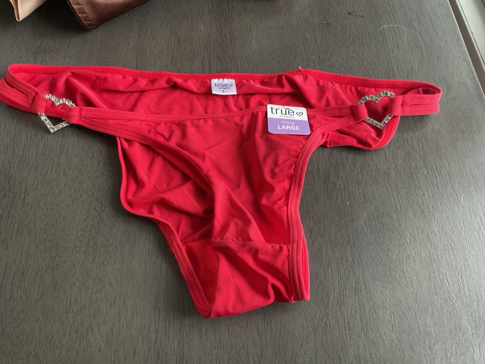 True By Rue21 Thong Large Underwear Panty Panties Rare Sexy HEARTS VALENTINES