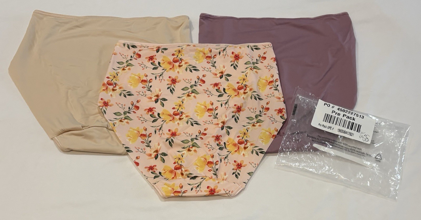 3 PAIR – SOMA LARGE VANISHING TUMMY HIGH LEG PANTY BRIEF PACK BEACH PLUM NEW