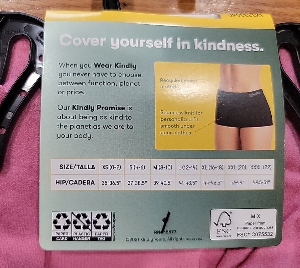 TWO 3-Pack 6 Pairs Kindly Yours Womens Seamless Boyshort Panties S 4/6 M 8/10