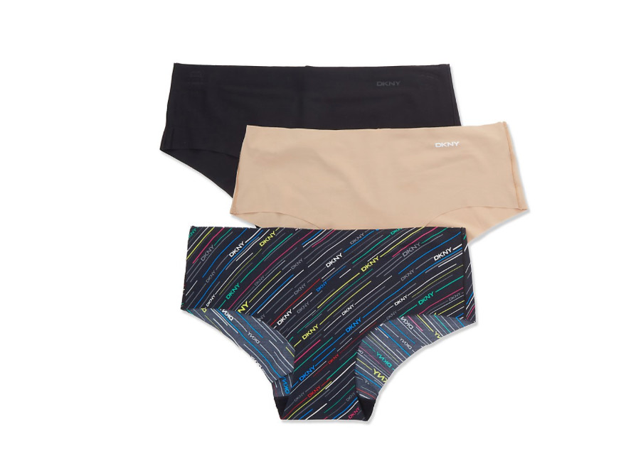 DKNY Women’s Litewear Hipster Panty – 3 Pack in Black/Glow/Blue | Size: XL NWT.