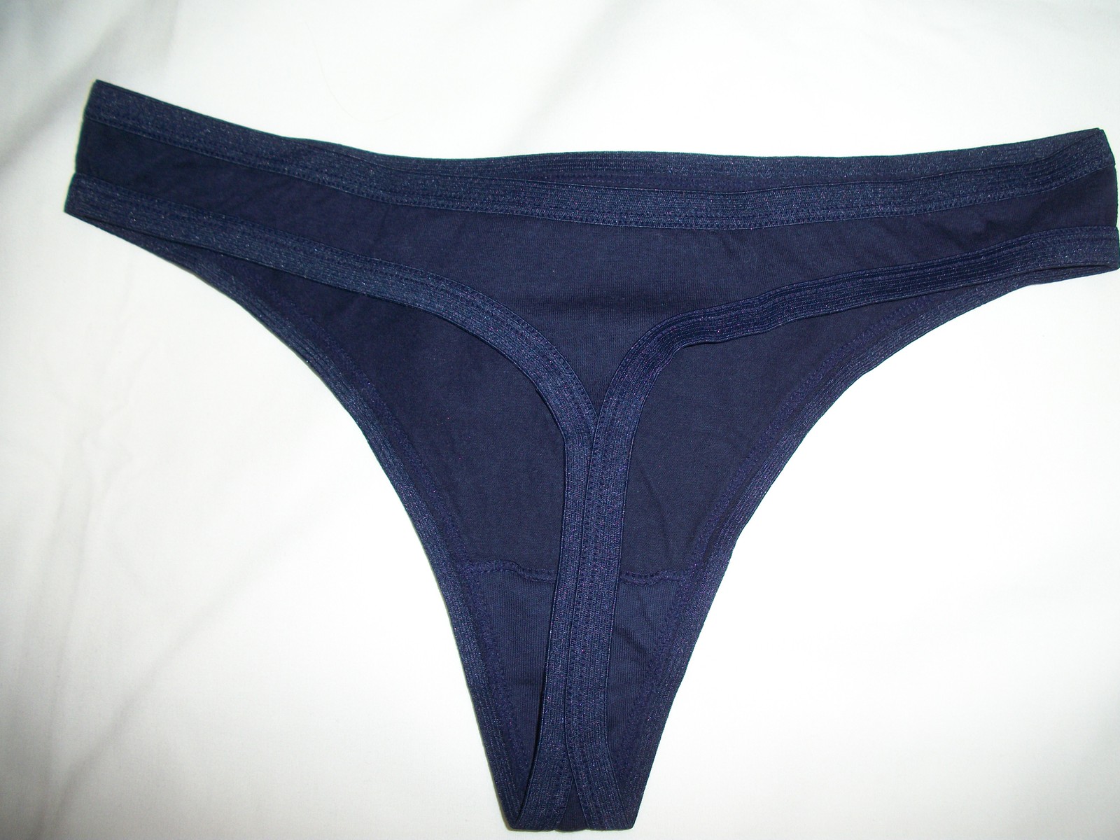 LADIES THONG BRIEF PANTY SIZE 7 / LARGE BY ARIZONA NAVY BLUE COLOR NEW W/O TAG