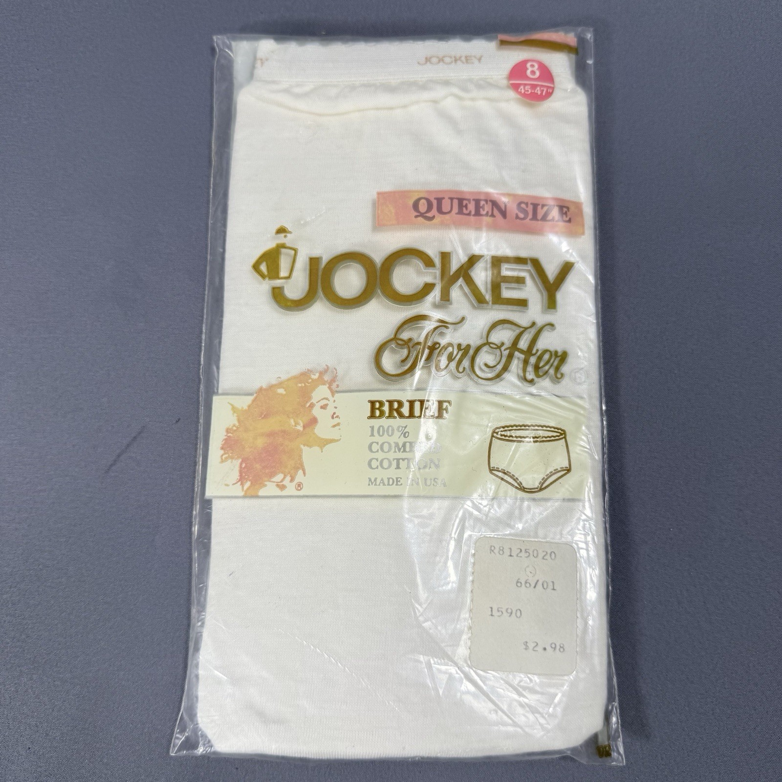 Vtg 1987 Jockey & 1999 Hanes Her Way Cotton HiCut Briefs White 4 Pair Size 8 NOS