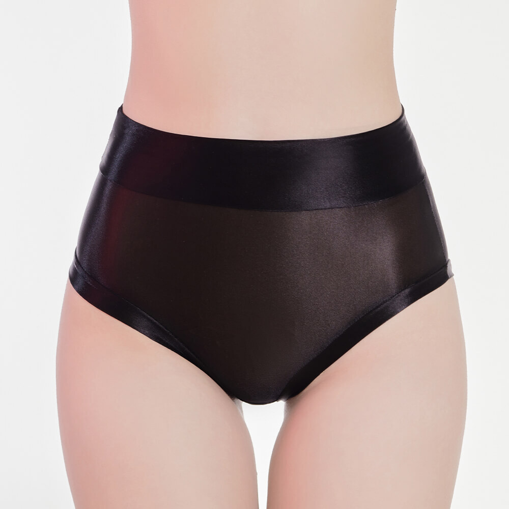 Womens Ultra-thin Sheer Oil Shiny Glossy Panties Underwear Boxer Briefs Knickers