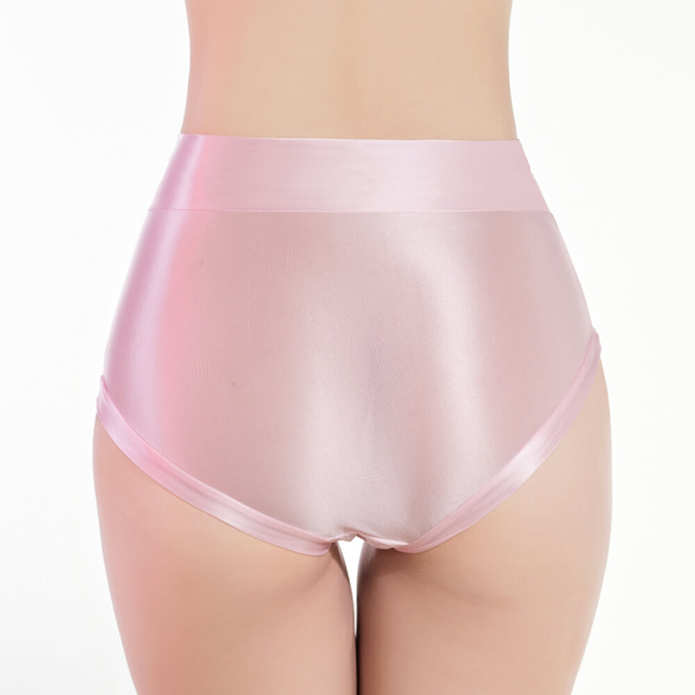 Womens Ultra-thin Sheer Oil Shiny Glossy Panties Underwear Boxer Briefs Knickers