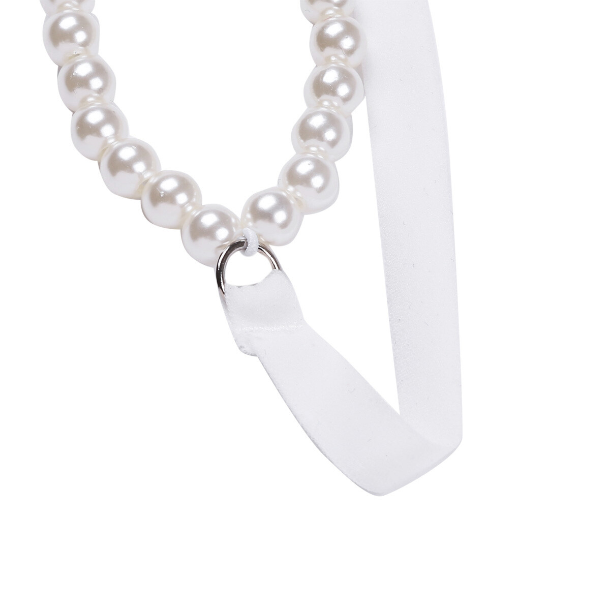 Fashion Women Sexy Underwear Cutout Pendant Pearl Beads Embellished G-String