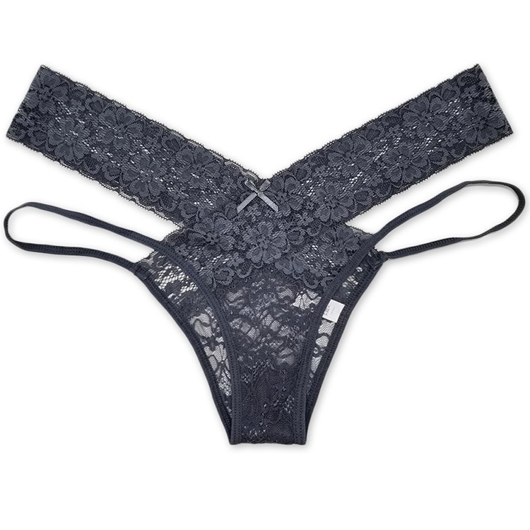 6 Pack M L XL Women Lace Thong Panties Sheer Floral G String Briefs Underwear