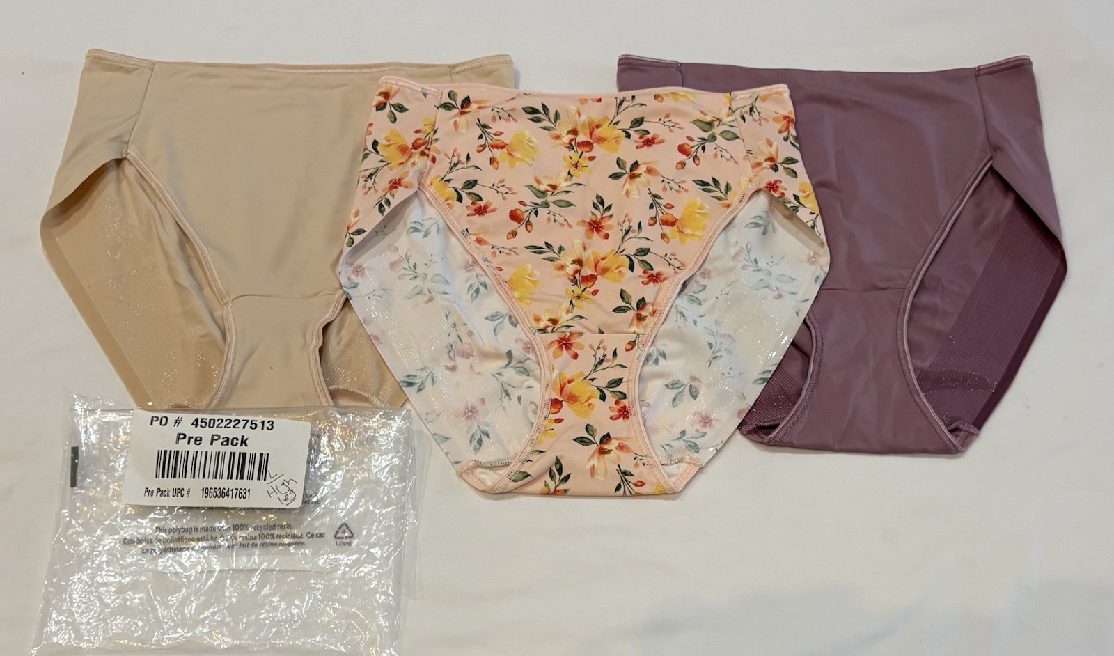 3 PAIR – SOMA LARGE VANISHING TUMMY HIGH LEG PANTY BRIEF PACK BEACH PLUM NEW