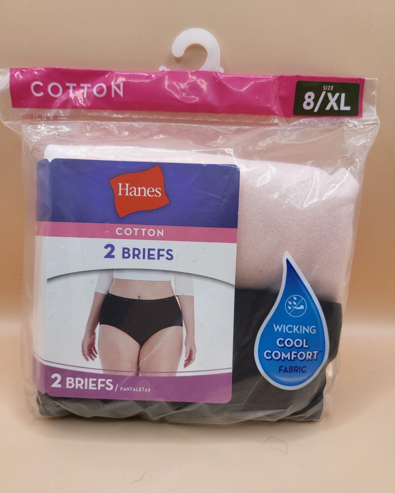 Hanes Cotton Briefs 2 PACK (XL / 8) Women’s BRAND NEW