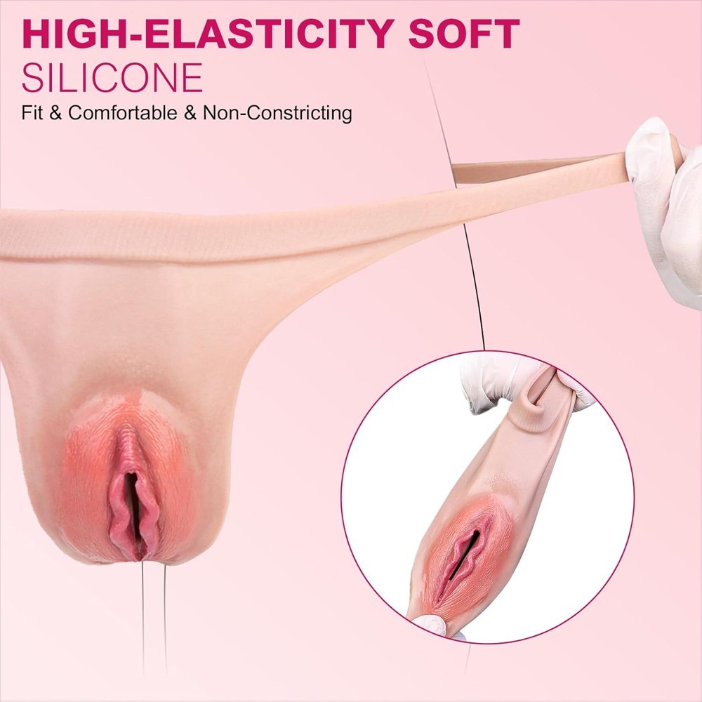Men’s Hiding Gaff Panties Silicone Thong Panties for Crossdressing Transgender
