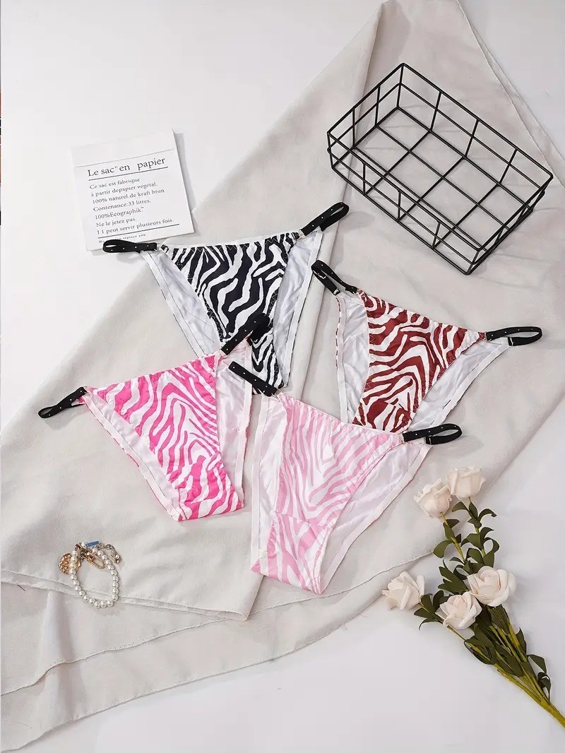 Very Sexy Tiger Striped String Bikini Panties Size X-Large NWOT (BG 45)